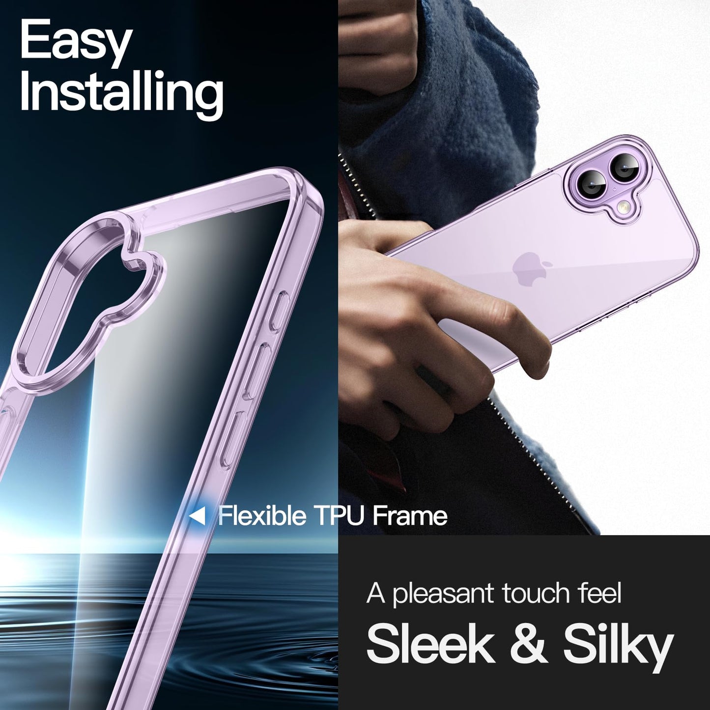 JETech Case for iPhone 17 Pro Max 6.9-Inch, Non-Yellowing Shockproof Phone Bumper Cover, Anti-Scratch Clear Back (Clear)