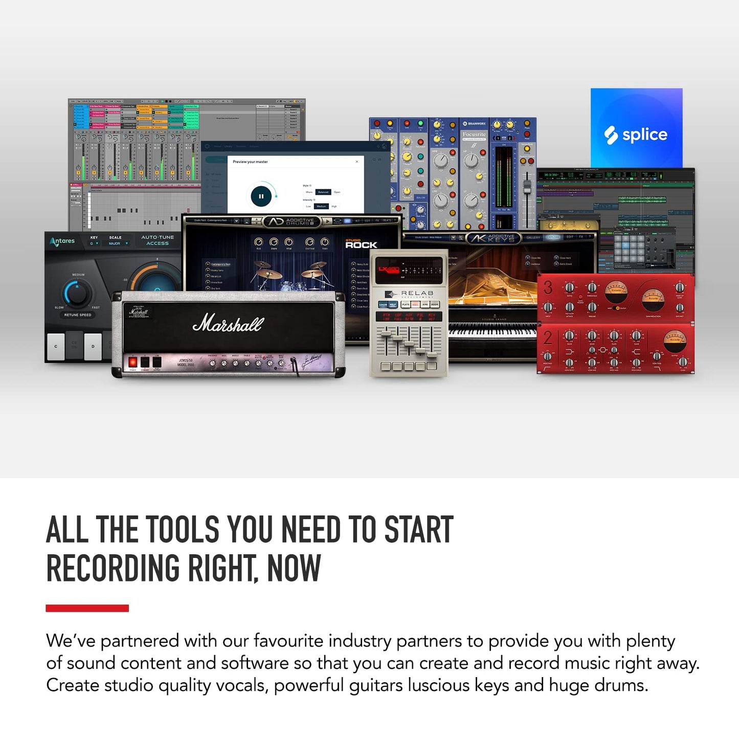 Focusrite Scarlett Solo 4th Gen USB Audio Interface, for the Guitarist, Vocalist, or Producer — High-Fidelity, Studio Quality Recording, and All the Software You Need to Record