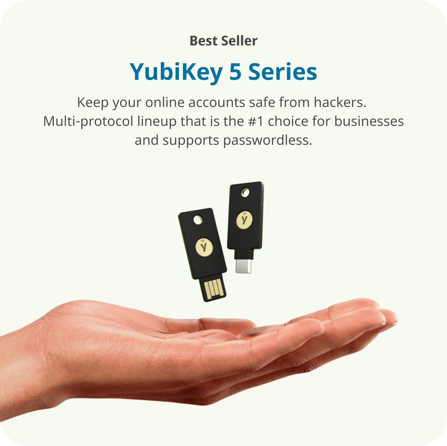 Yubico - YubiKey 5C NFC - Multi-Factor authentication (MFA) Security Key and passkey, Connect via USB-C or NFC, FIDO Certified - Protect Your Online Accounts