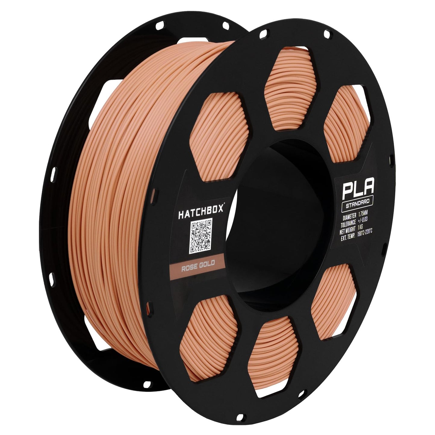HATCHBOX 1.75mm Black PLA 3D Printer Filament, 1 KG Spool, Dimensional Accuracy +/- 0.03 mm, 3D Printing Filament