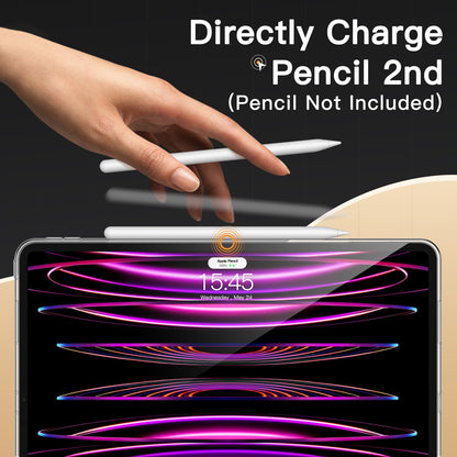 JETech Case for iPad Pro 11-Inch 2022/2021/2020 Model (4th/3rd/2nd Generation), Soft TPU Transparent Slim Shockproof Tablet Cover, Support Pencil 2nd Charging (Clear)