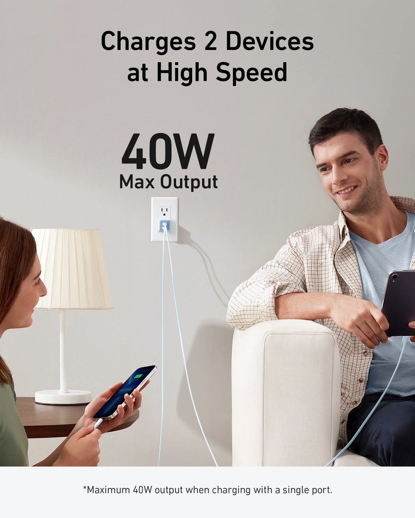 Anker USB C Charger 40W, 521 Charger (Nano Pro), PIQ 3.0 Durable Compact Fast Charger (Not Foldable) for iPhone 14/14 Plus/14 Pro/14 Pro Max/13, Galaxy, Pixel 4/3, iPad/iPad mini (Cable Not Included)