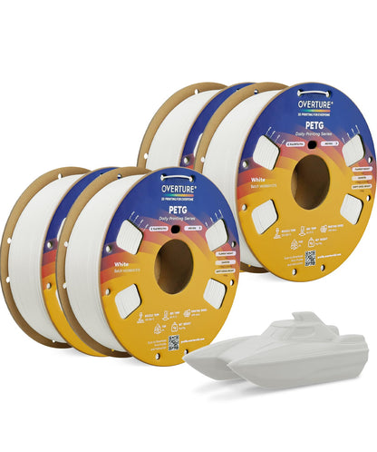 OVERTURE PETG 3D Printer Filament 1.75mm, Neatly Wound Durable PETG 1kg Spool (2.2lbs), Strong Toughness Filament, Dimensional Accuracy +/- 0.02mm, Fit Most FDM Printers (Black (1-Pack))