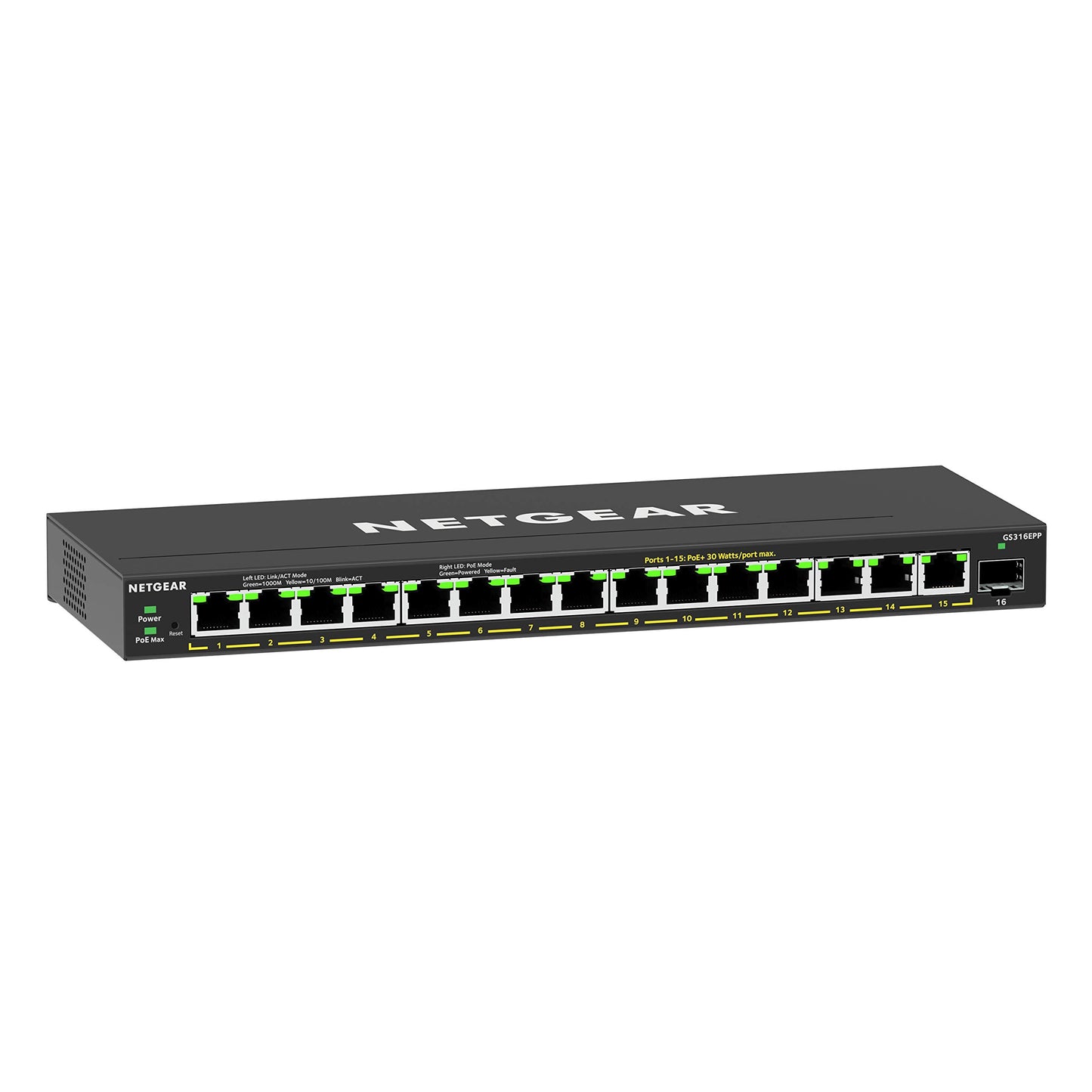NETGEAR 5 Port PoE Gigabit Ethernet Easy Smart Managed Essentials Switch (GS305EP) - with 4 x PoE+ @ 63W, Desktop or Wall Mount