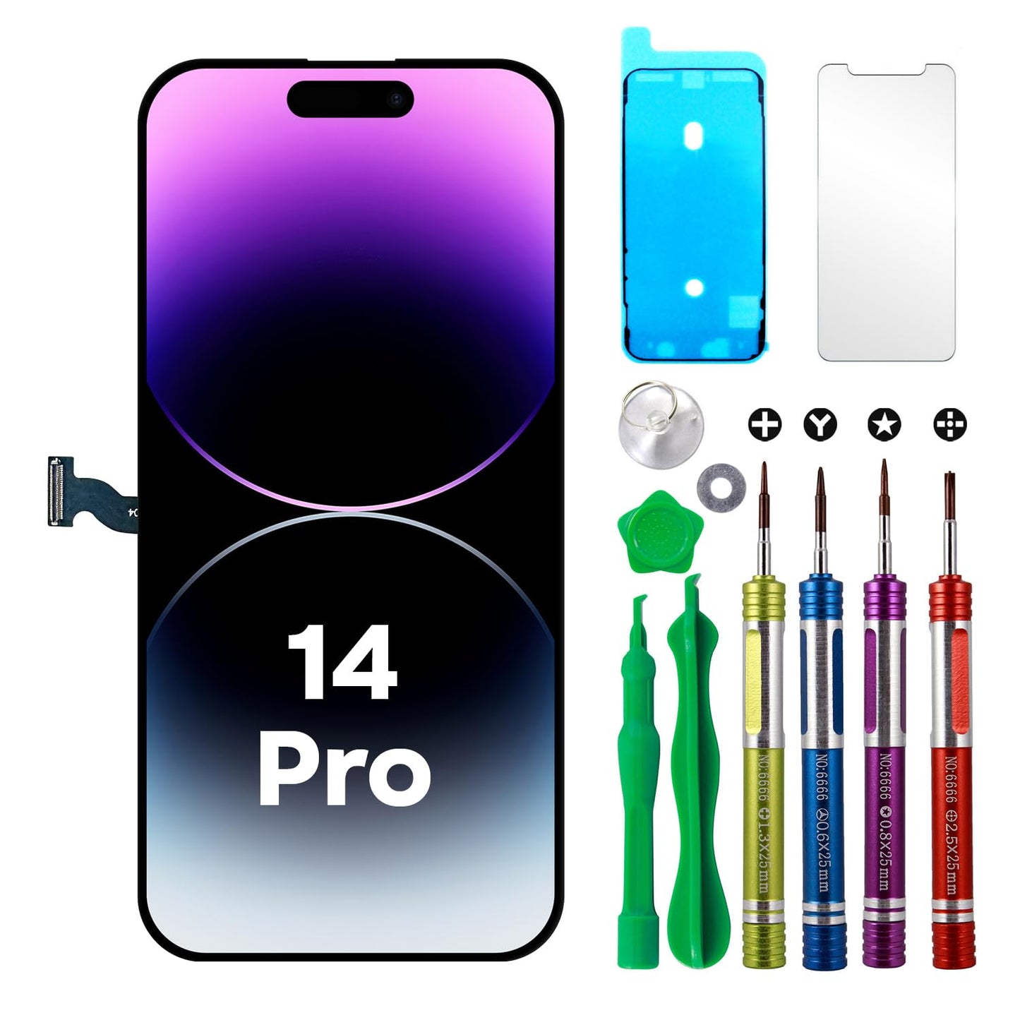 Compatible with iPhone XR Premium LCD Screen Replacement 6.1 inch (Model A1984, A2105, A2106, A2108) High Resolution Display digitizer Assembly Touch Screen