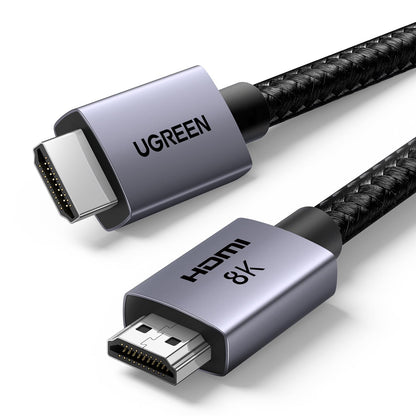 UGREEN 8K HDMI 2.1 Cable 48Gbps 6.6FT, Certified Ultra High Speed HDMI Cord Aluminum, 4K@240Hz 120Hz 10K 8K@60Hz, HDCP 2.2&2.3, eARC HDR 10 Dolby Compatible with PS5/Blu-ray/Roku TV/Switch 2/Mac mini