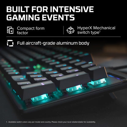 HyperX Alloy Origins 65 - Mechanical Gaming Keyboard – Compact 65% Form Factor - Linear Red Switch - Double Shot PBT Keycaps - RGB LED Backlit - NGENUITY Software Compatible,Black