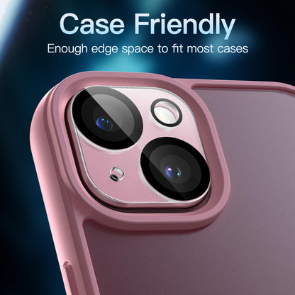 JETech Camera Lens Protector for iPhone 15 6.1-Inch and iPhone 15 Plus 6.7-Inch, 9H Tempered Glass, Anti-Scratch, Case Friendly, Does Not Affect Night Shots, HD Clear, 3-Pack