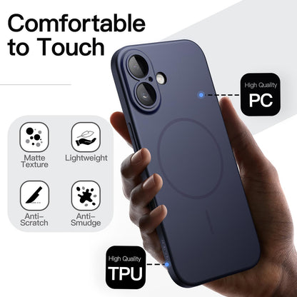 JETech Magnetic Slim Case for iPhone 17 Pro Max 6.9-Inch, Compatible with MagSafe, Ultra-Thin Lightweight Minimalist Phone Cover with Matte Finish and Full Camera Lens Protection (Black)