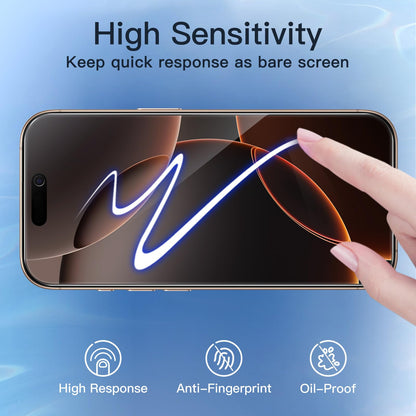 JETech Privacy Screen Protector for iPhone 15 6.1-Inch, Anti-Spy Tempered Glass Film with Easy Installation Tool, 2-Pack