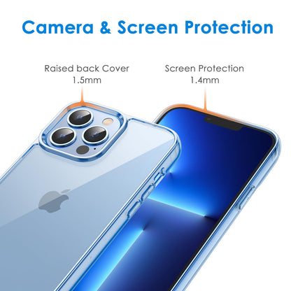 JETech Case for iPhone 13 Pro Max 6.7-Inch, Non-Yellowing Shockproof Phone Bumper Cover, Anti-Scratch Clear Back (Clear)