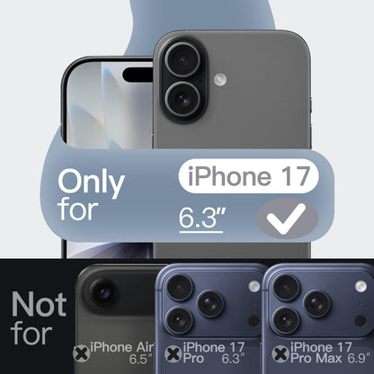 JETech Liquid Silicone Case for iPhone 17 Pro Max 6.9-Inch, Silky Soft Touch Full-Body Protection, Anti-Scratch Shockproof Phone Cover with Microfiber Lining (Dark Blue)