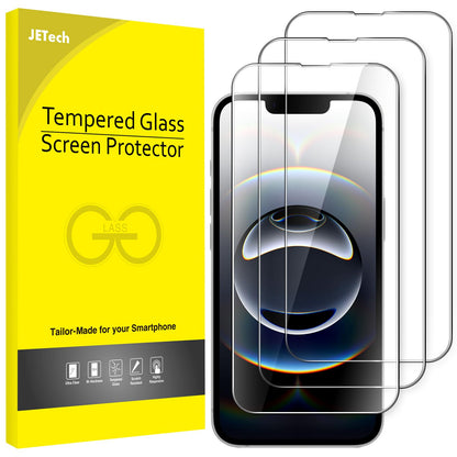 JETech Full Coverage Screen Protector for iPhone 17e (2026) / iPhone 16e, 9H Tempered Glass Film, Case-Friendly, HD Clear, 6.1-Inch Display, 3-Pack