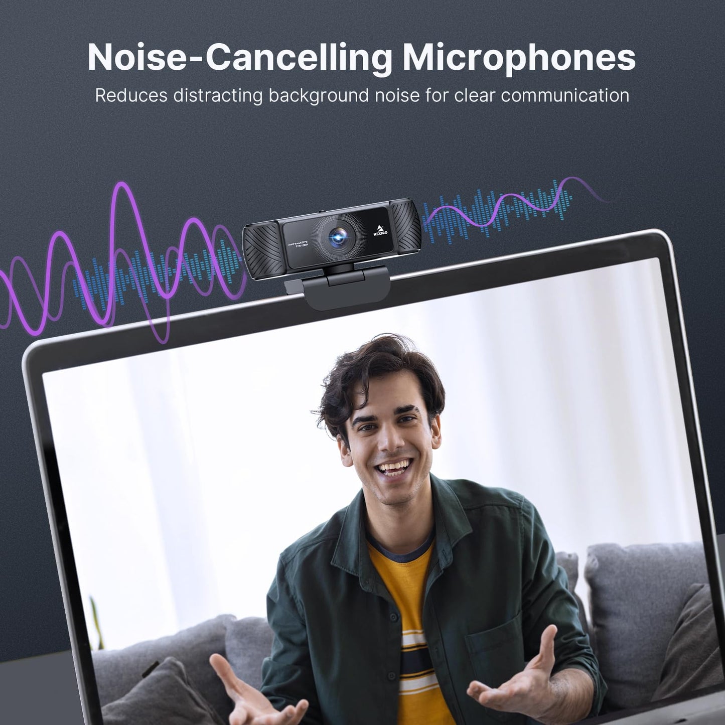 NexiGo N60 1080P Webcam with Microphone, Software Control & Privacy Cover, USB HD Computer Web Camera, Plug and Play, for Zoom/Skype/Teams, Conferencing and Video Calling