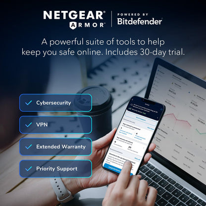 NETGEAR Nighthawk Dual-Band WiFi 7 Router (RS100) – Router Only, BE3600 Wireless Speed (up to 3.6 Gbps) - Covers up to 2,000 sq. ft., 50 Devices – 2.5 Gig Internet Port - Free Expert Help