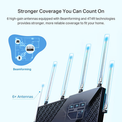 TP-Link AX1800 WiFi 6 Router (Archer AX21 V5) – Dual Band Wireless Internet, Gigabit, Easy Mesh, Works with Alexa - A Certified for Humans Device, Free Expert Support
