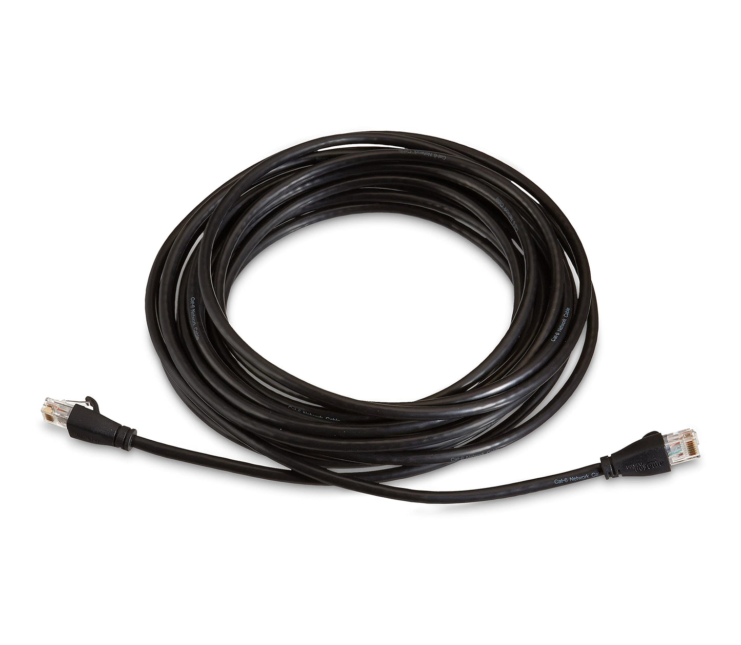Amazon Basics RJ45 Cat-6 Ethernet Patch Internet Cable, 1Gbps Transfer Speed, Gold-Plated Connectors, Universal Connectivity for PC, TV, Tablet, Router, Printer, 5 Foot, Black