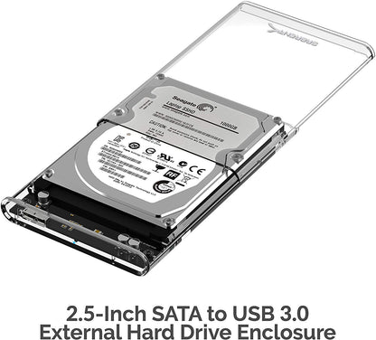 SABRENT 2.5in SATA to USB 3.0 Tool-Free SSD/HDD Enclosure (EC-UASP)