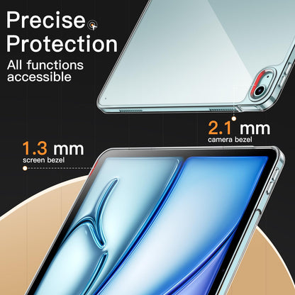 JETech Clear Case for iPad Pro 13-Inch M5/M4 (2025/2024), Anti-Yellowing Transparent Shockproof Slim Tablet Back Cover with Hard PC Back and Soft TPU Bumper