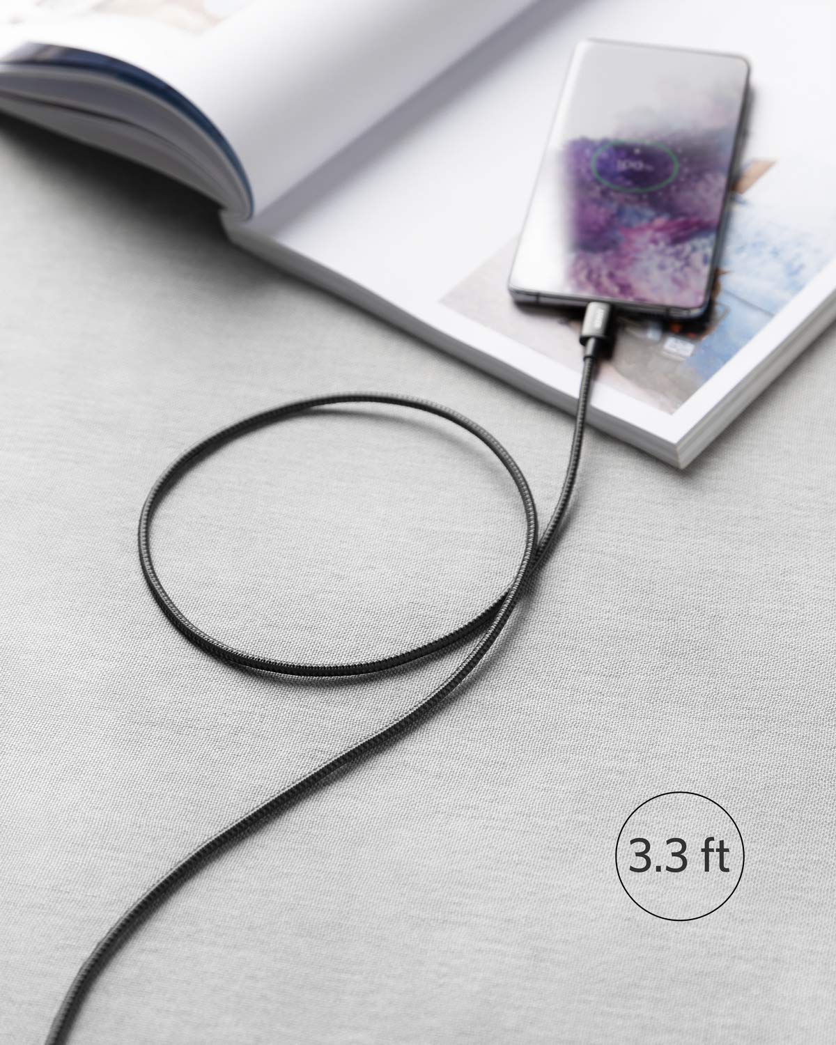 Anker USB C to USB C Cable, Type-C 60W Fast Charging Cable (6 FT, 2Pack) for iPhone 17 Series, iPad mini 6 and More (Black)