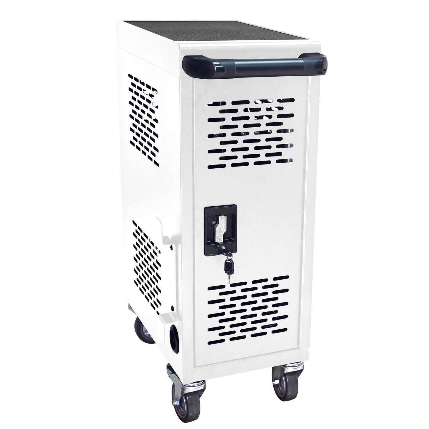 16 Devices Mobile Charging Cart for Laptop Up to 16.3-inch Screen, Charging Station and Tablet Storage Cart for iPad, Chromebooks with Cord Organizer, Black