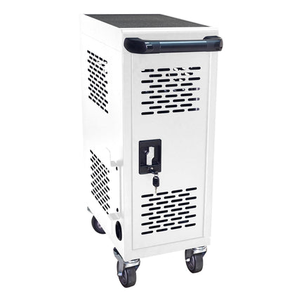 16 Devices Mobile Charging Cart for Laptop Up to 16.3-inch Screen, Charging Station and Tablet Storage Cart for iPad, Chromebooks with Cord Organizer, Black