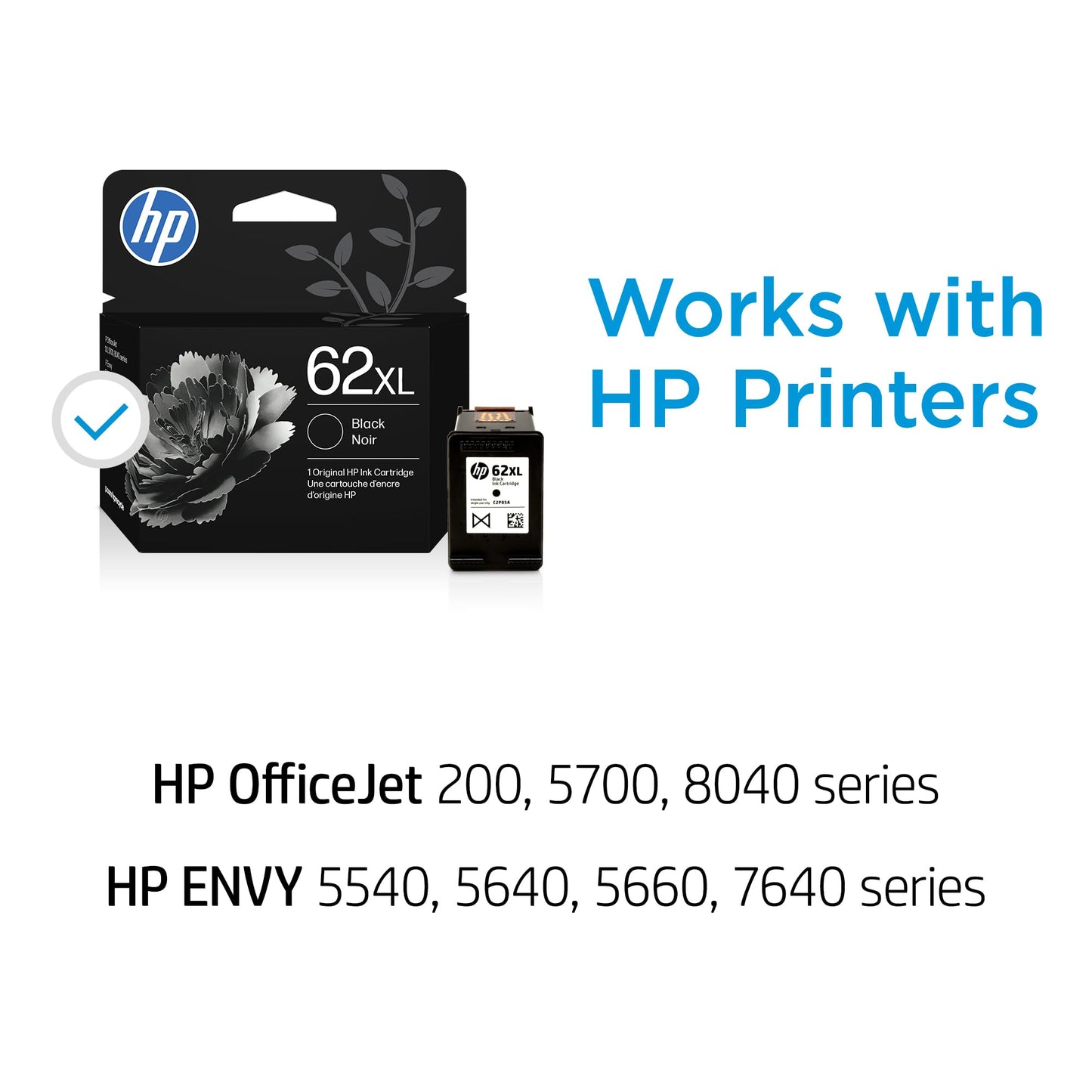 HP 62 Black/Tri-Color Ink (2-Pack) | Works with Envy 5540, 5640, 5660, 7640, OfficeJet 5740, 8040, OfficeJet Mobile 200, 250 | Instant Ink Eligible | N9H64FN | Packaging May Vary