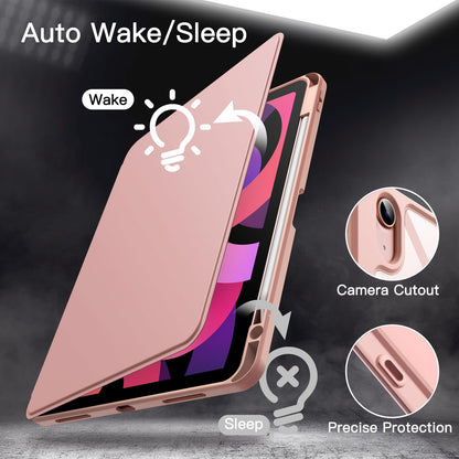 JETech Rotating Case ONLY for iPad Air 11-Inch M4/M3/M2 (2026/2025/2024), iPad Air 5/4 (2022/2020 5th/4th Generation 10.9-Inch), 360 Degree Rotation Protective Stand Cover Clear Back (Purple)
