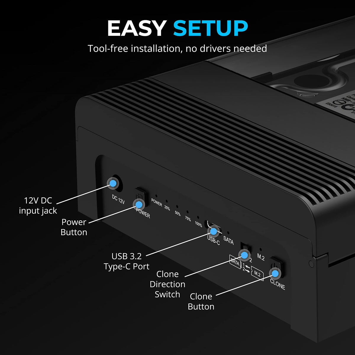 SABRENT USB 3.0 to SATA Hard Drive Docking Station, 2.5/3.5in (EC-DFLT)