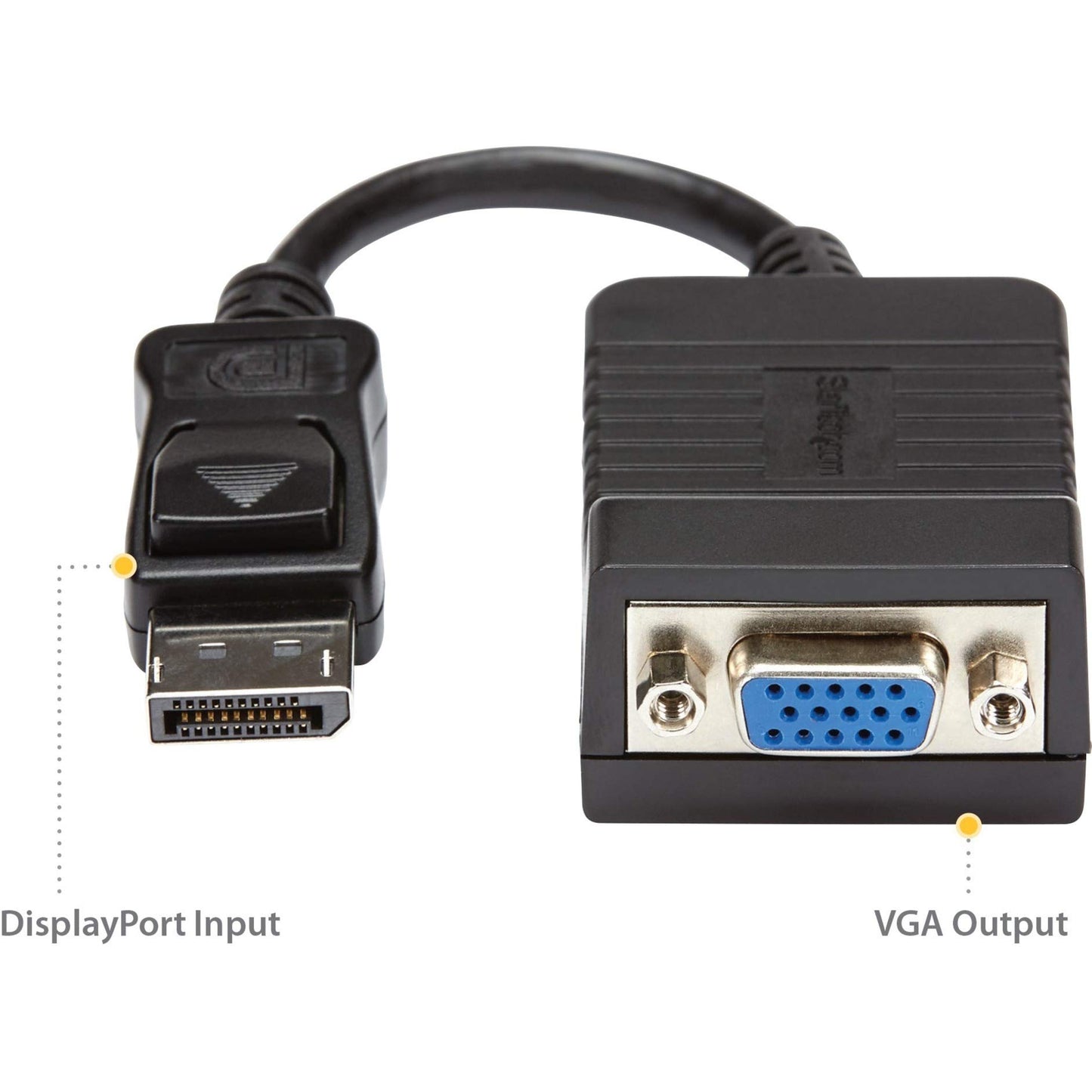 StarTech.com DisplayPort To VGA Video Adapter Converter - Active - 1080p - DP to VGA Converter (DP2VGA2) Black