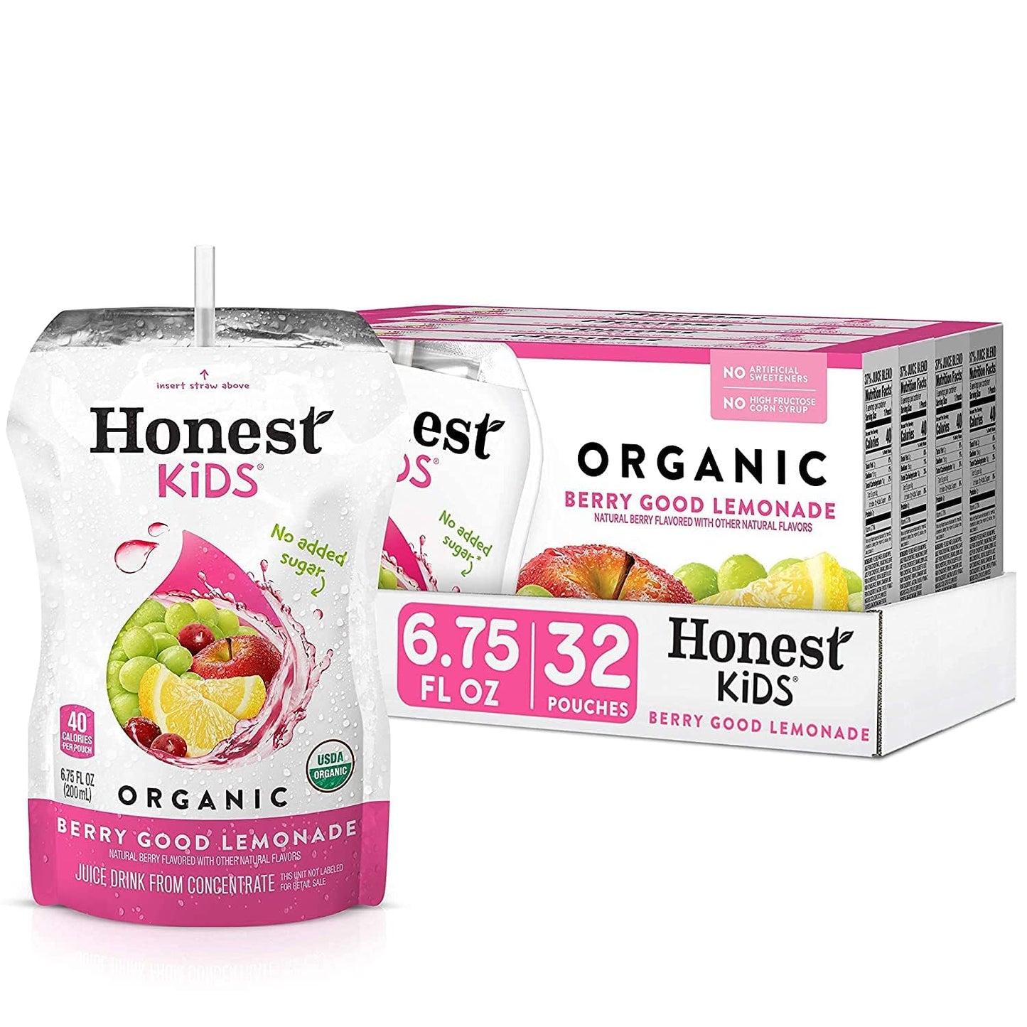 Honest Kids Variety Pack Organic Fruit Juice Drink, 675 fl oz, 32 Pack