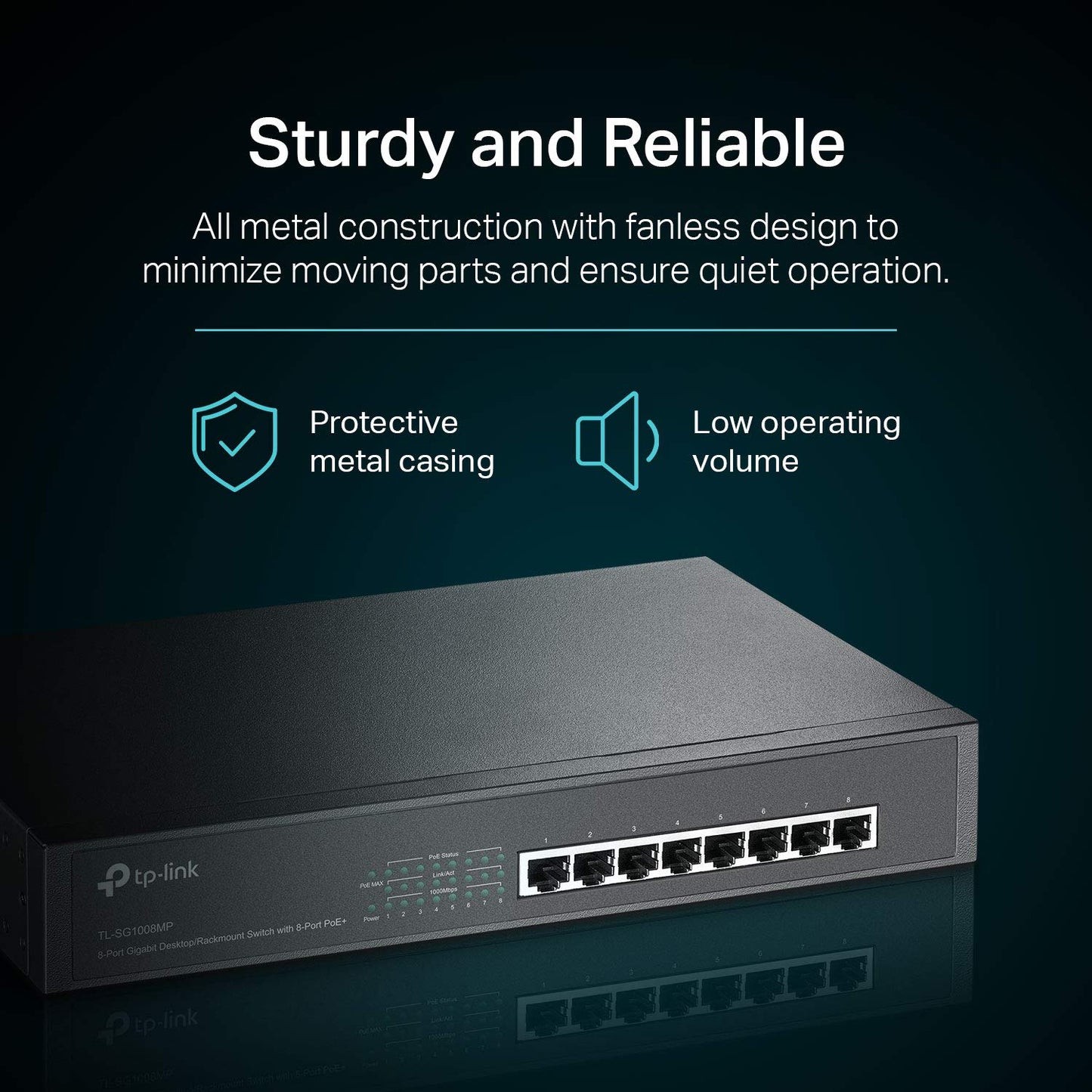 TP-Link TL-SG1008P V4 | 8 Port Gigabit PoE Switch | 4 PoE+ Ports @64W | Desktop | Plug & Play | Sturdy Metal w/ Shielded Ports | Fanless | Limited Lifetime Protection | QoS & IGMP Snooping | Unmanaged