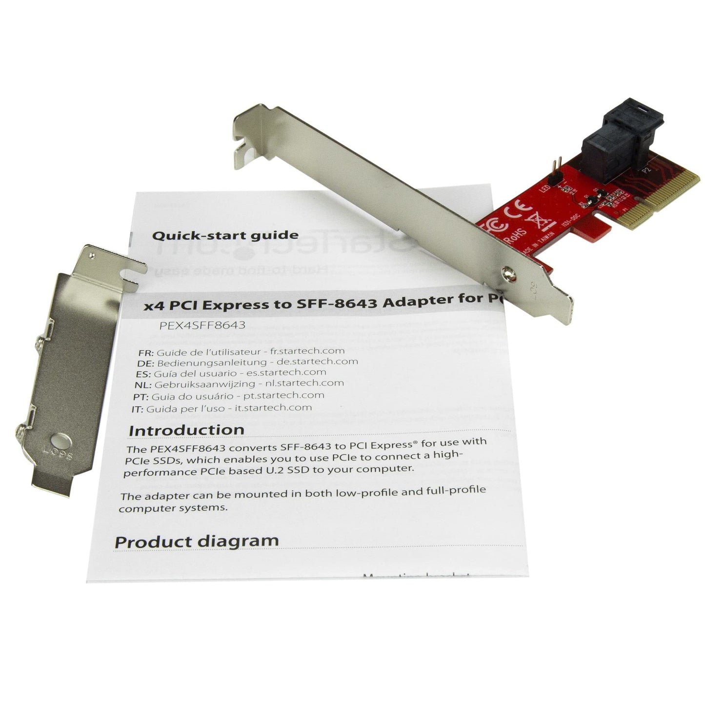 StarTech.com M.2. PCI-e NVMe to U.2 (SFF-8639) Adapter - Not Compatible with SATA Drives or SAS Controllers - For M.2 PCIe NVMe SSDs - PCIe M.2 Drive to U.2 Host Adapter - M2 SSD Converter, TAA