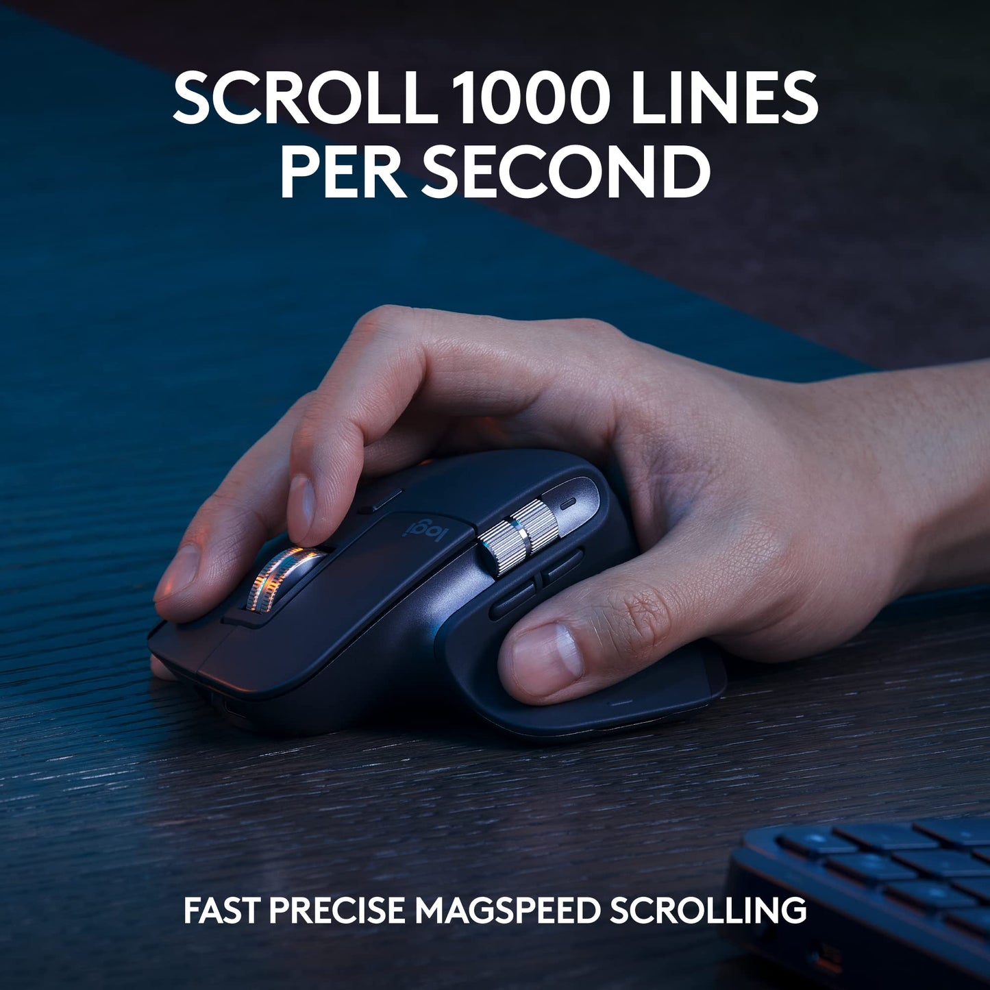 Logitech MX Master 3S Wireless Mouse Standard Edition with Logi Bolt USB Receiver, Ultra-Fast Scrolling, Ergo, 8K DPI, Track on Glass, Quiet Clicks, USB-C, Bluetooth, Windows, Linux, Chrome - Graphite