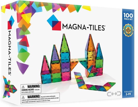 Magna-Tiles Clear Colors 100 Piece Set