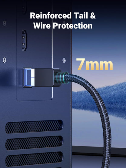UGREEN Cat 8 Ethernet Cable 6FT, High Speed Braided 40Gbps 2000Mhz Network Cord Cat8 RJ45 Shielded Indoor Heavy Duty LAN Cables Compatible with Gaming PC PS5 PS4 PS3 Xbox Modem Router 6FT