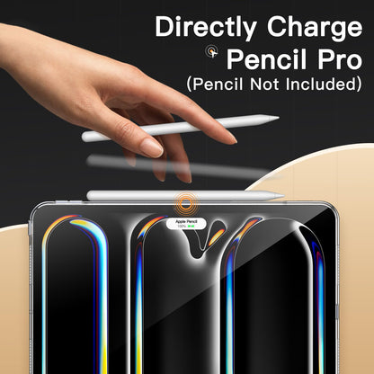 JETech Clear Case for iPad Pro 13-Inch M5/M4 (2025/2024), Anti-Yellowing Transparent Shockproof Slim Tablet Back Cover with Hard PC Back and Soft TPU Bumper