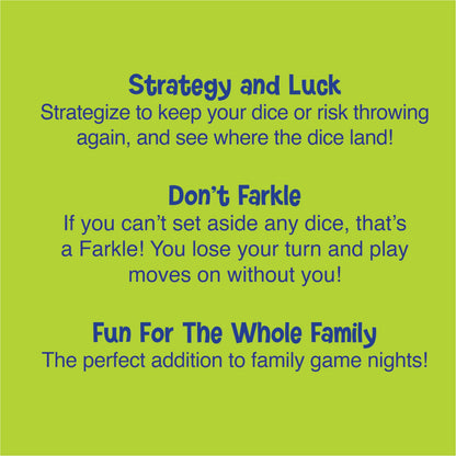 Farkle Classic Dice Games – Kids, Family Games, Travel Game, Adult Games, Board Game, Dice Cup, Dice Set, Farkle Score Sheets Included, Ages 8+