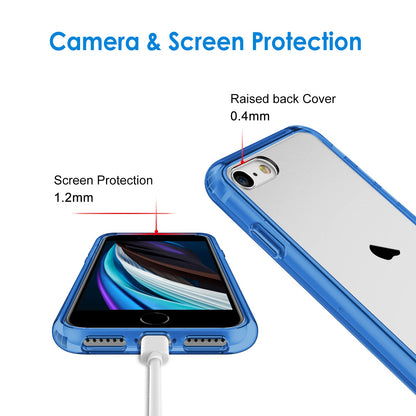 JETech Case for iPhone SE 3/2 (2022/2020 Edition), iPhone 8 and iPhone 7, 4.7-Inch, Non-Yellowing Shockproof Phone Bumper Cover, Anti-Scratch Clear Back (Clear)