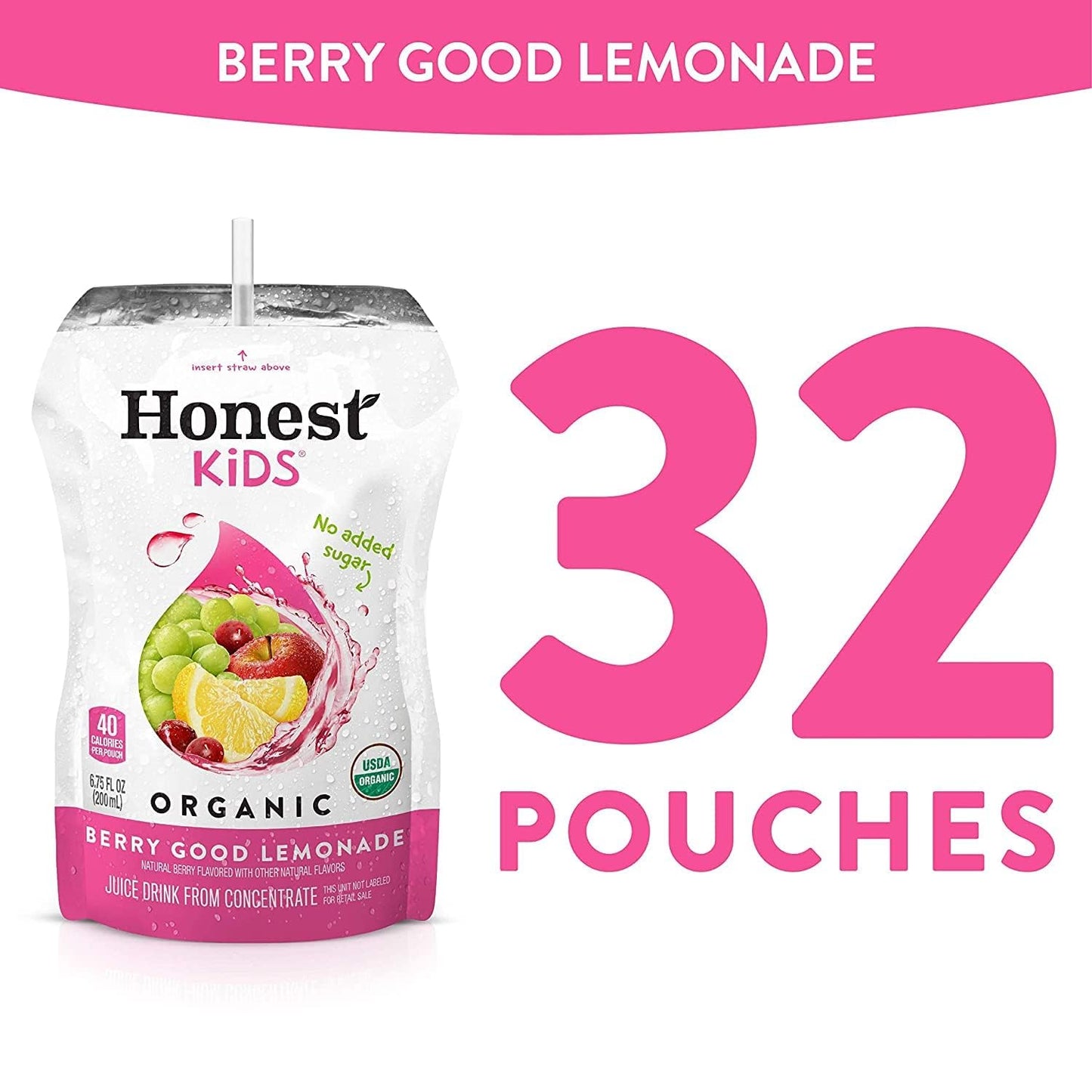 Honest Kids Variety Pack Organic Fruit Juice Drink, 675 fl oz, 32 Pack