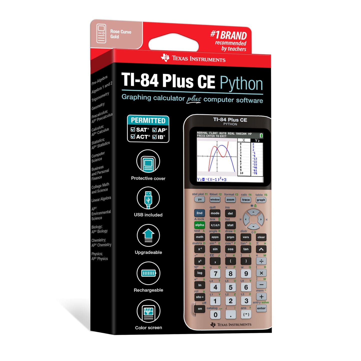 Texas Instruments TI-84 Plus CE Color Graphing Calculator, Black