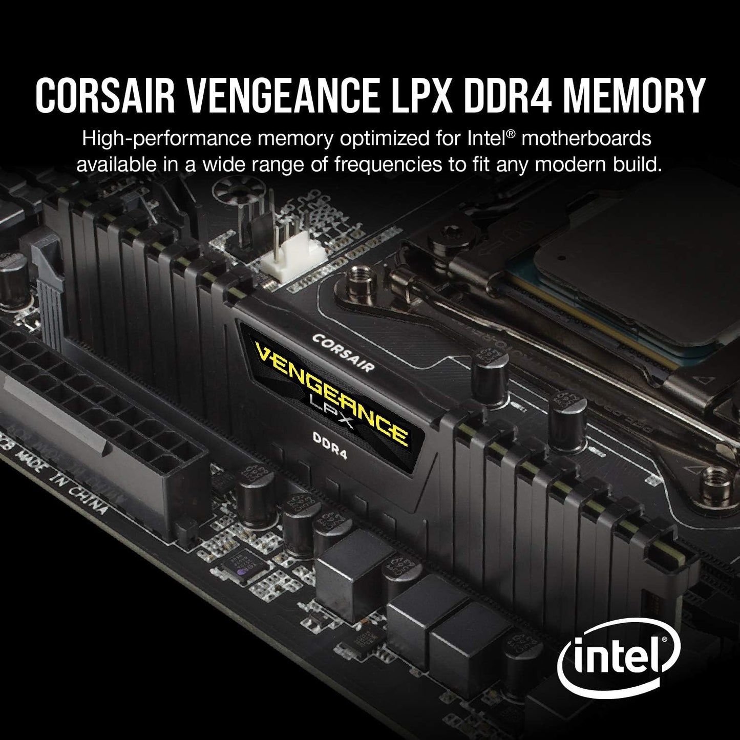 CORSAIR Vengeance LPX DDR4 RAM 32GB (2x16GB) Up to 3200MHz CL16-20-20-38 1.35V Intel XMP AMD EXPO Computer Memory – Black (CMK32GX4M2E3200C16)