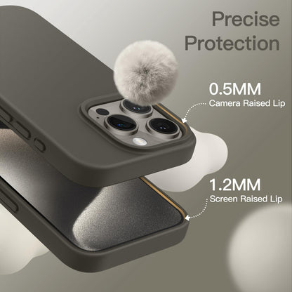 JETech Silicone Case for iPhone 15 Pro Max 6.7-Inch, Silky-Soft Touch Full-Body Protective Phone Case, Shockproof Cover (Black)