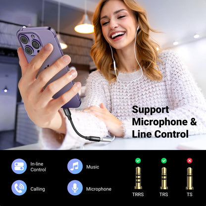 UGREEN Headphone Adapter for iPhone Lightning to 3.5mm Adapter Apple MFi Certified Lightning Aux Audio Jack Dongle Compatible with iPhone 14 Pro Max/14 Plus/13 12 11 Pro Max/SE/XS, Grey