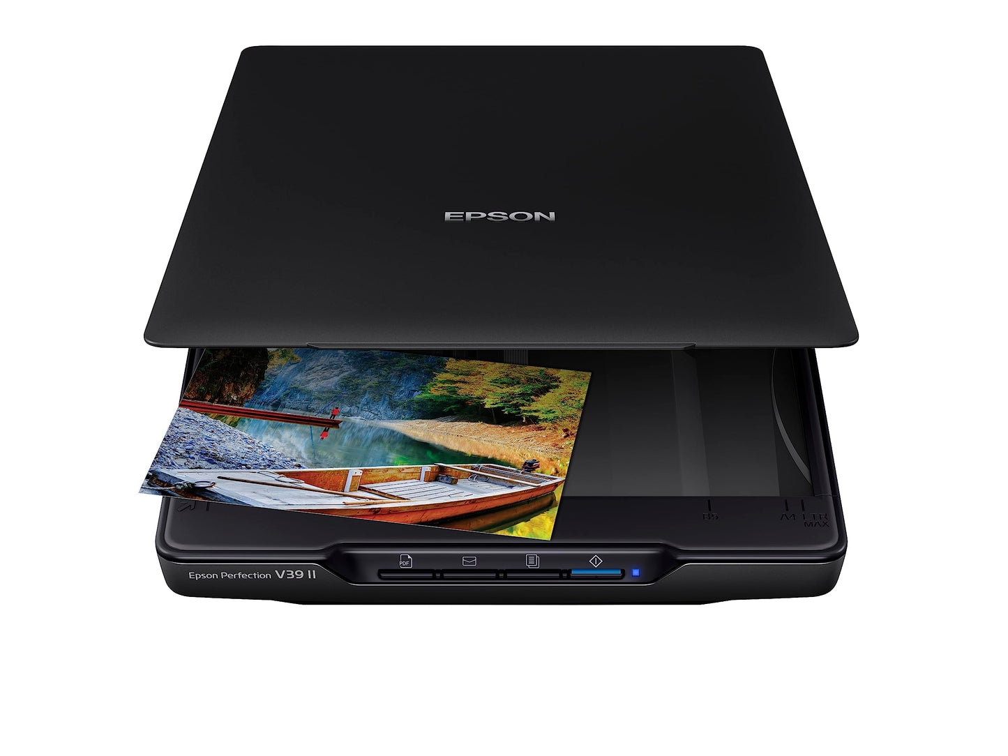 Epson Perfection V39 Color Photo & Document Scanner with Scan-To-Cloud & 4800 Optical Resolution, Black