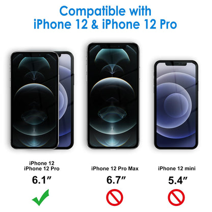 JETech Case for iPhone 12/12 Pro 6.1-Inch, Non-Yellowing Shockproof Phone Bumper Cover, Anti-Scratch Clear Back (HD Clear)