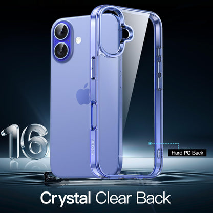 JETech Case for iPhone 16 6.1-Inch, Non-Yellowing Shockproof Phone Bumper Cover, Anti-Scratch Clear Back (Clear)