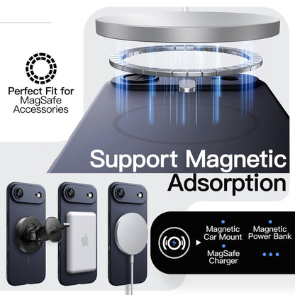 JETech Magnetic Slim Case for iPhone 17 Pro Max 6.9-Inch, Compatible with MagSafe, Ultra-Thin Lightweight Minimalist Phone Cover with Matte Finish and Full Camera Lens Protection (Black)