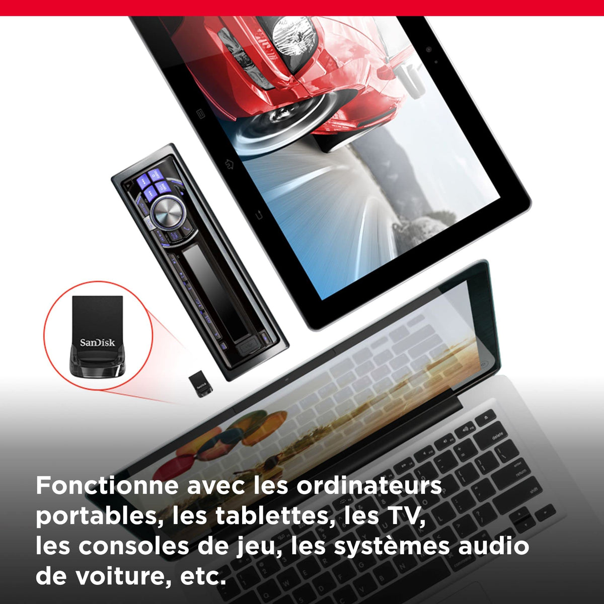 SANDISK 128GB Ultra Fit, USB-A Flash Drive, Up to 130MB/s Read Speeds