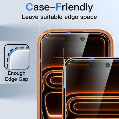 JETech Privacy Screen Protector for iPhone 15 6.1-Inch, Anti-Spy Tempered Glass Film with Easy Installation Tool, 2-Pack